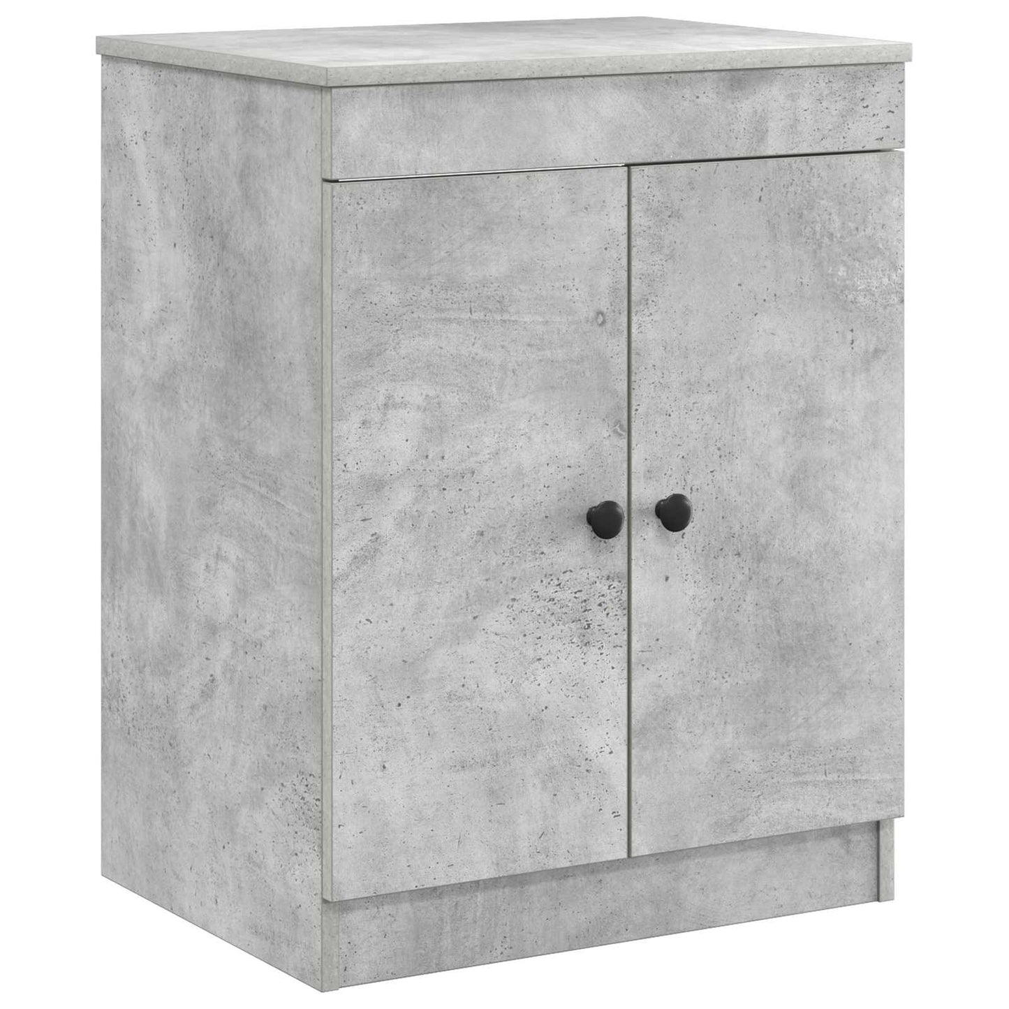 Bathroom Furniture Set Concrete Grey Engineered Wood