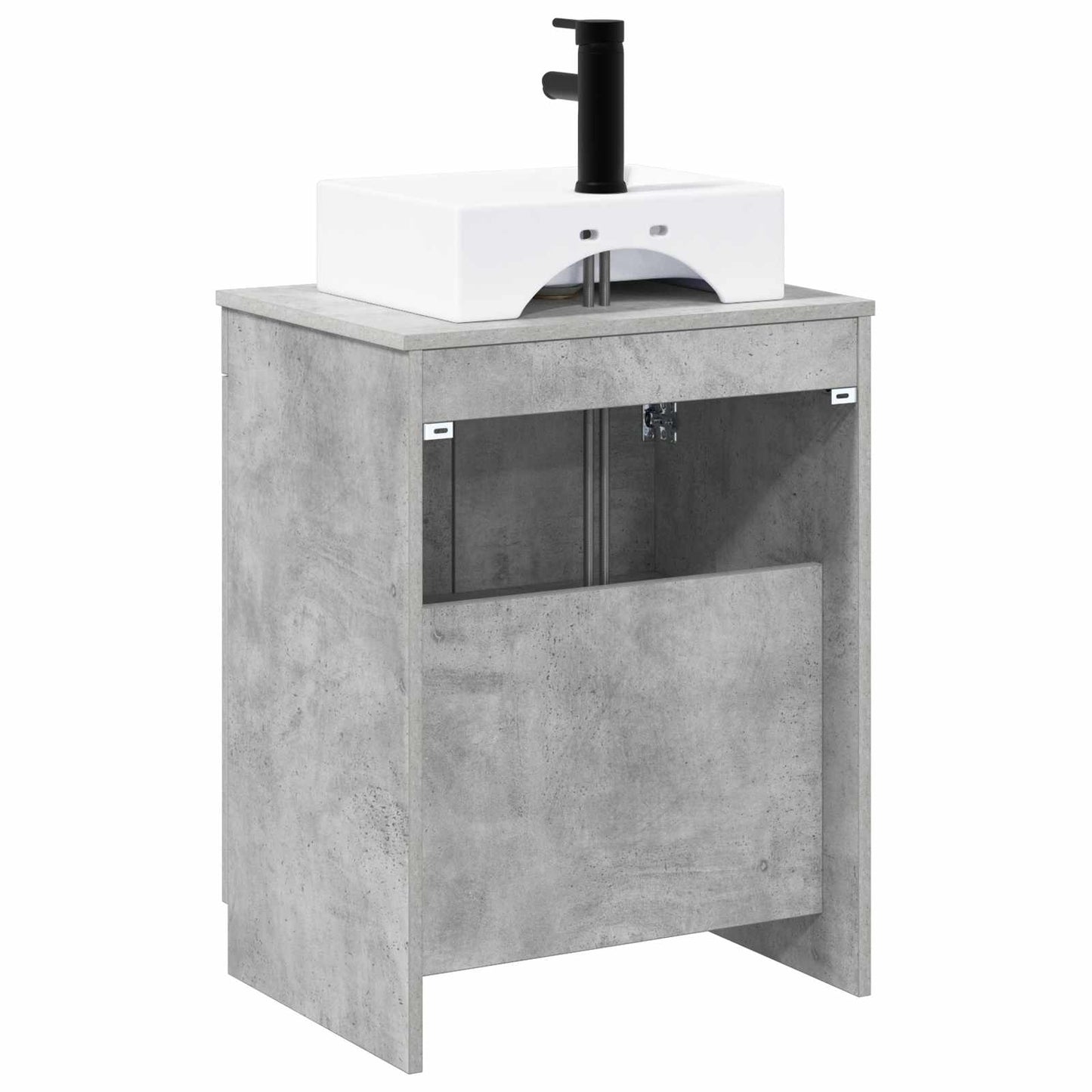 Bathroom Furniture Set Concrete Grey Engineered Wood