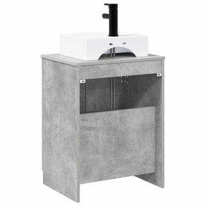 Bathroom Furniture Set Concrete Grey Engineered Wood