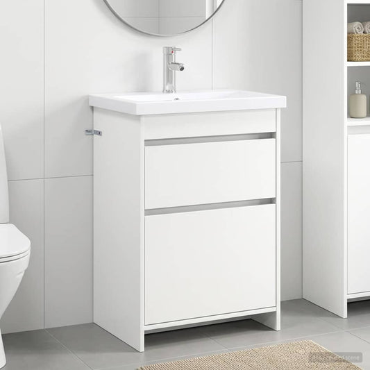 Bathroom Furniture Set White 61 x 40 x 84.5 cm Engineered Wood