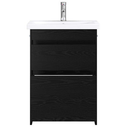 Bathroom Furniture Set Black Oak 61 x 40 x 84.5 cm