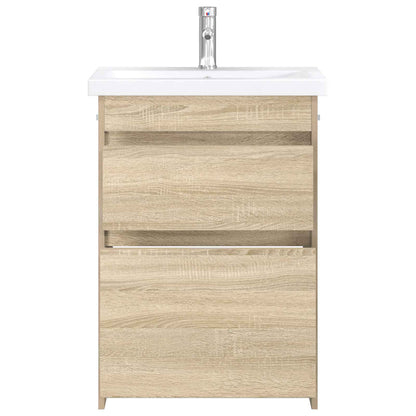 Bathroom Furniture Set Sonoma Oak 61 x 40 x 84.5 cm