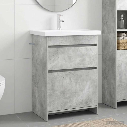 Bathroom Furniture Set Concrete Grey 61 x 40 x 84.5 cm