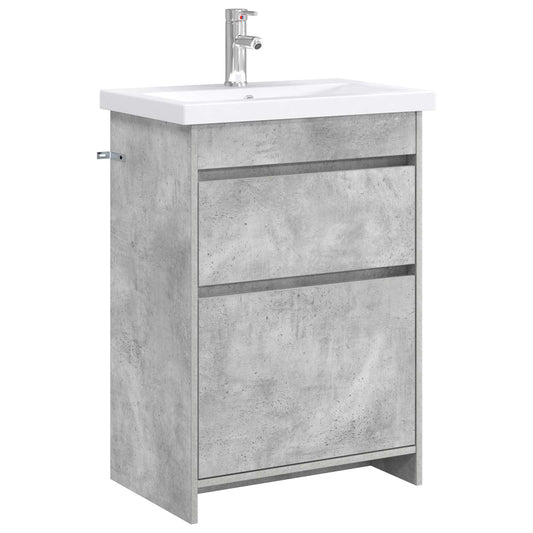 Bathroom Furniture Set Concrete Grey 61 x 40 x 84.5 cm