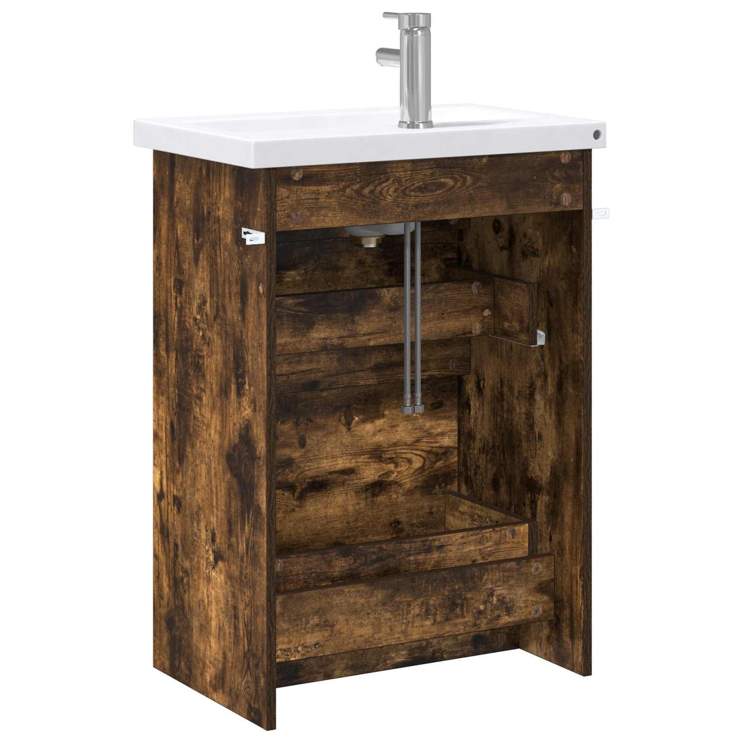 Bathroom Furniture Set Smoked Oak 61 x 40 x 84.5 cm