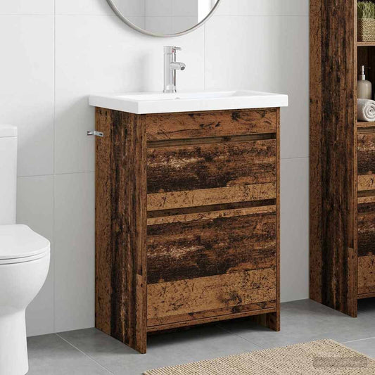 Bathroom Furniture Set Old Wood 61 x 40 x 84.5 cm