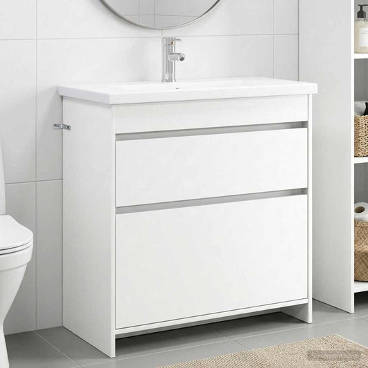 Bathroom Furniture Set White 81 x 40 x 84.5 cm Engineered Wood