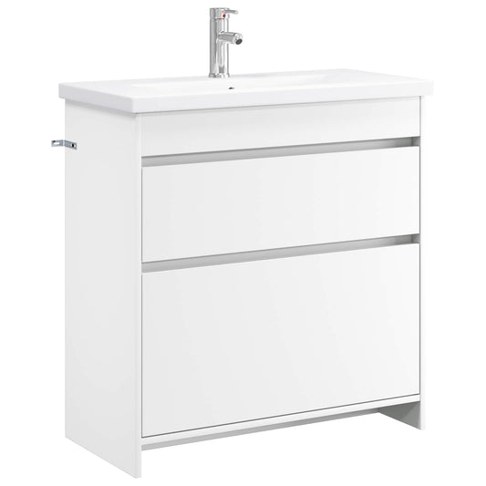 Bathroom Furniture Set White 81 x 40 x 84.5 cm Engineered Wood