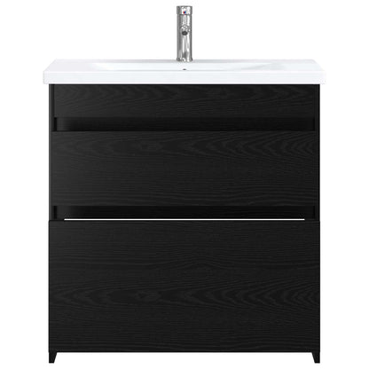 Bathroom Furniture Set Black Oak 81 x 40 x 84.5 cm