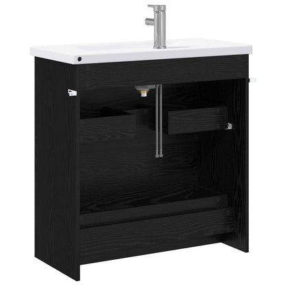 Bathroom Furniture Set Black Oak 81 x 40 x 84.5 cm