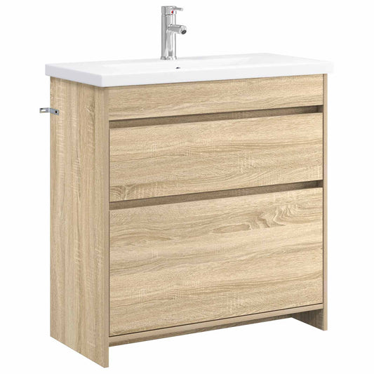 Bathroom Furniture Set Sonoma Oak 81 x 40 x 84.5 cm