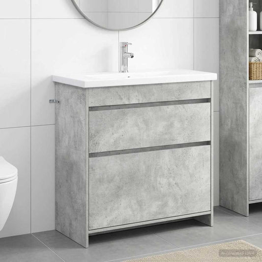 Bathroom Furniture Set Concrete Grey 81 x 40 x 84.5 cm