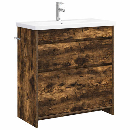 Bathroom Furniture Set Smoked Oak 81 x 40 x 84.5 cm
