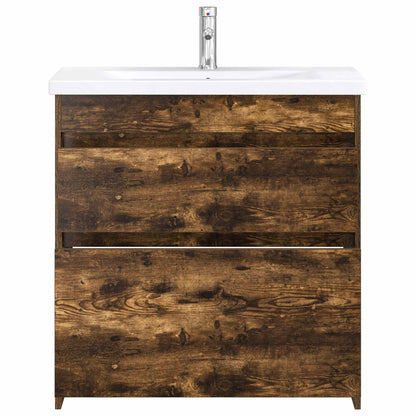 Bathroom Furniture Set Smoked Oak 81 x 40 x 84.5 cm