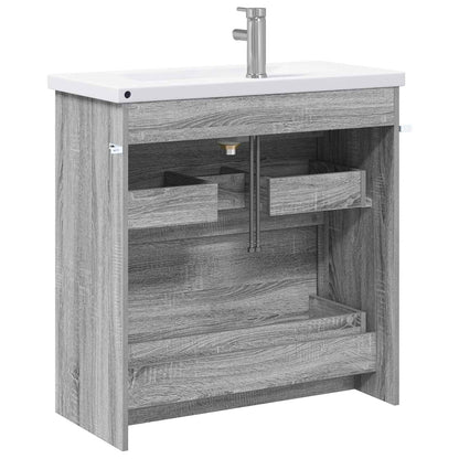 Bathroom Furniture Set Grey Sonoma 81 x 40 x 84.5 cm