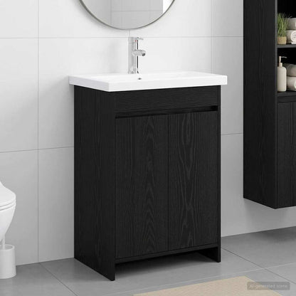 Bathroom Furniture Set Black Oak 61 x 40 x 84.5 cm