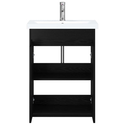 Bathroom Furniture Set Black Oak 61 x 40 x 84.5 cm