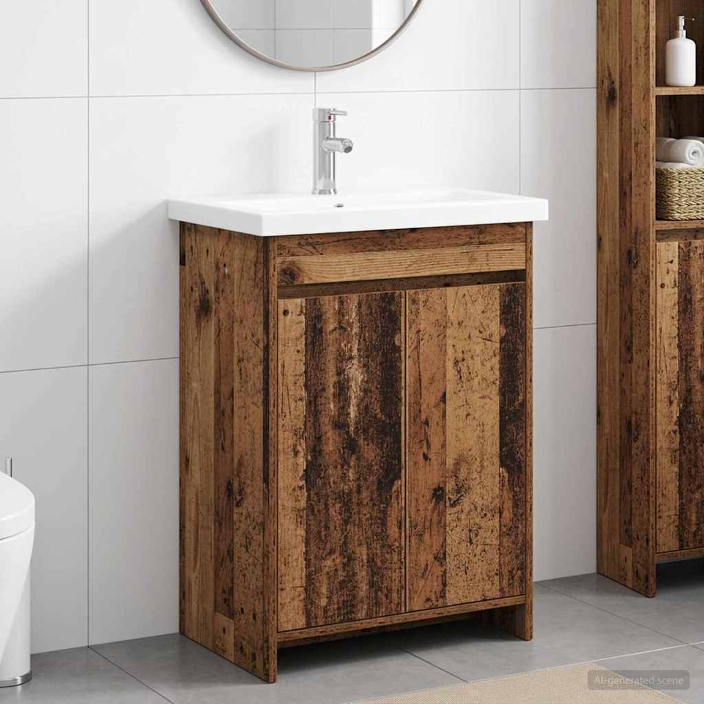 Bathroom Furniture Set Old Wood 61 x 40 x 84.5 cm