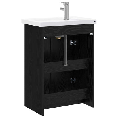 Bathroom Furniture Set Black Oak 81 x 40 x 84.5 cm
