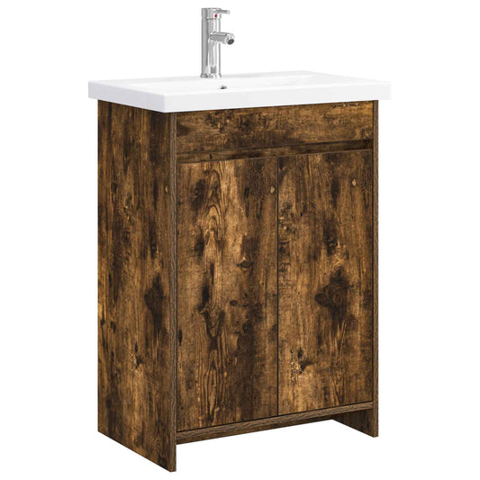 Bathroom Furniture Set Smoked Oak 81 x 40 x 84.5 cm