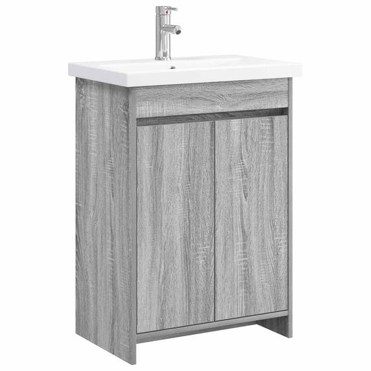 Bathroom Furniture Set Grey Sonoma 81 x 40 x 84.5 cm