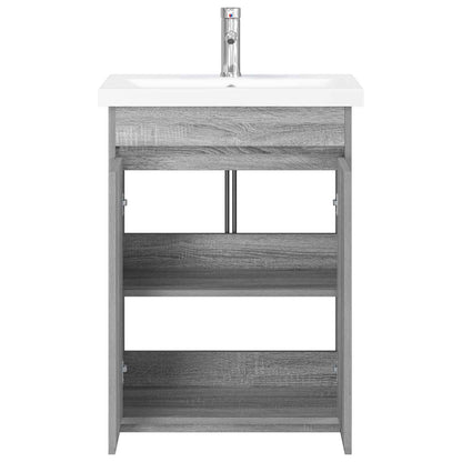 Bathroom Furniture Set Grey Sonoma 81 x 40 x 84.5 cm