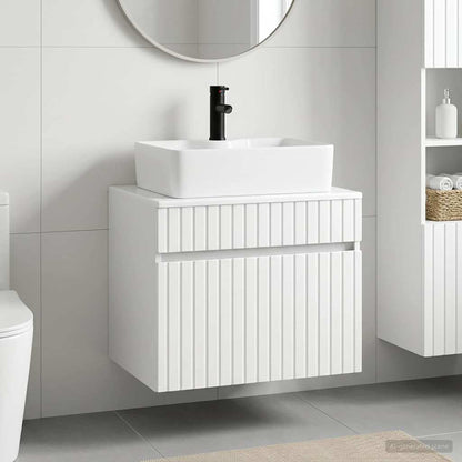 Bathroom Furniture Set White Engineered Wood