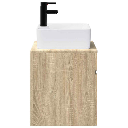 Bathroom Furniture Set Sonoma Oak Engineered Wood