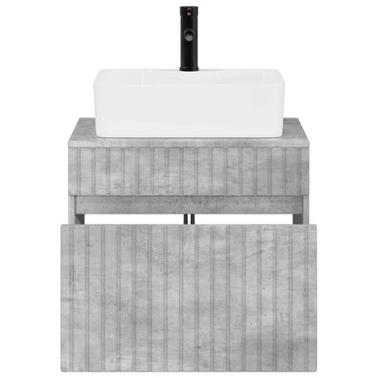 Bathroom Furniture Set Concrete Grey Engineered Wood