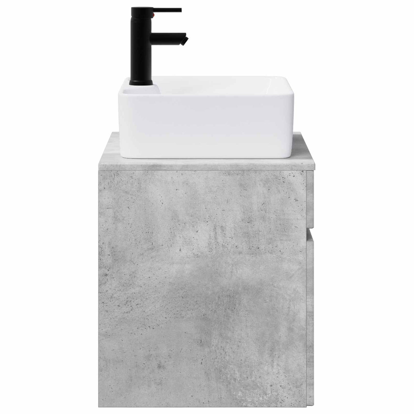 Bathroom Furniture Set Concrete Grey Engineered Wood
