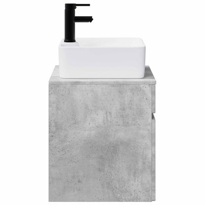 Bathroom Furniture Set Concrete Grey Engineered Wood
