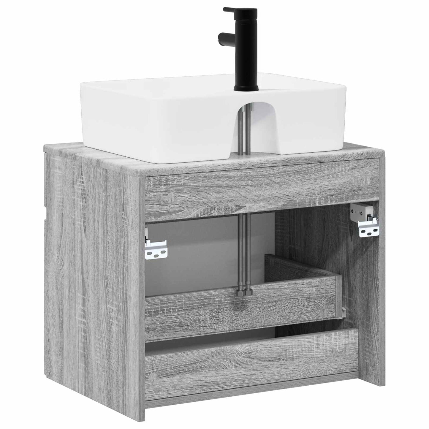 Bathroom Furniture Set Grey Sonoma Engineered Wood