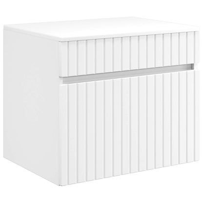 Bathroom Furniture Set White Engineered Wood