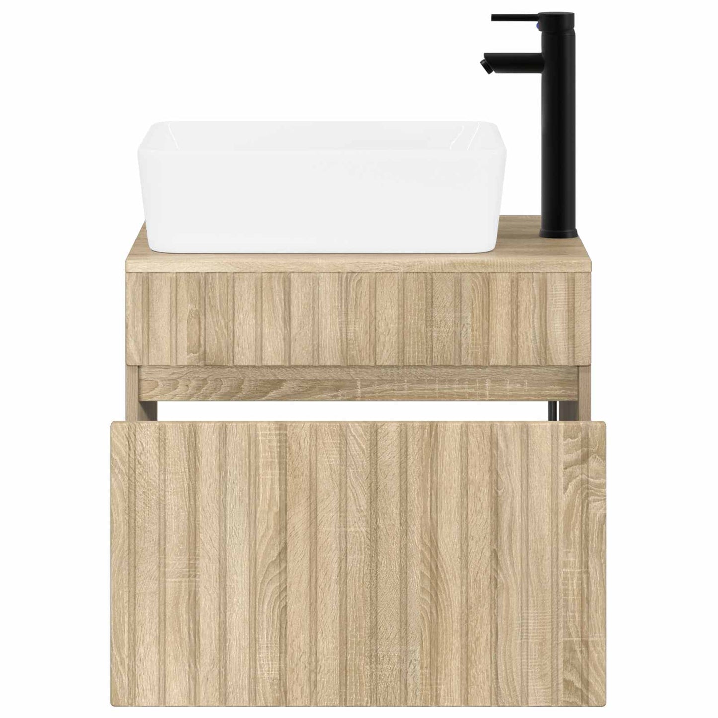 Bathroom Furniture Set Sonoma Oak Engineered Wood