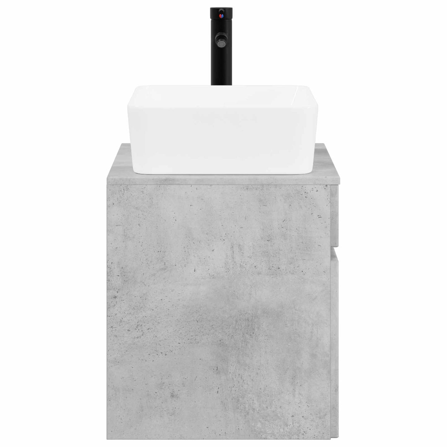 Bathroom Furniture Set Concrete Grey Engineered Wood
