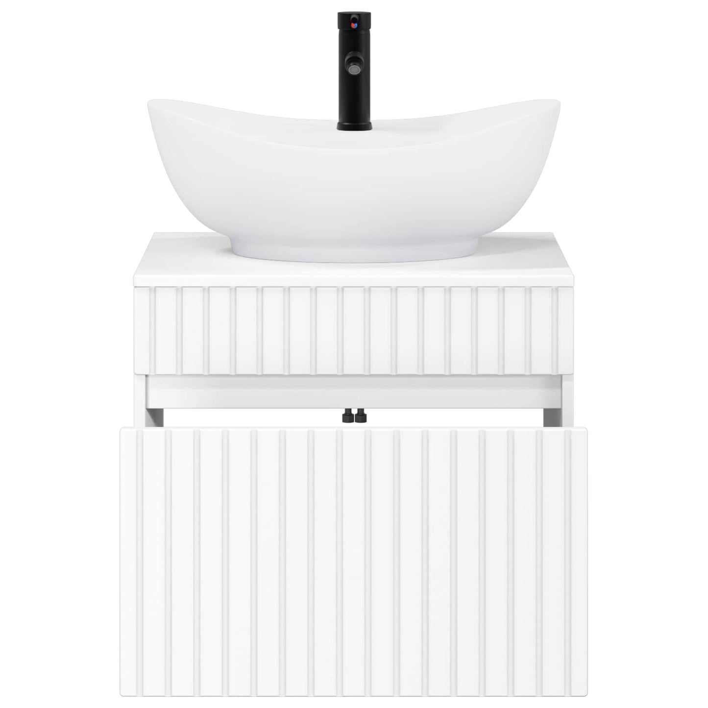 Bathroom Furniture Set White Engineered Wood