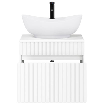 Bathroom Furniture Set White Engineered Wood