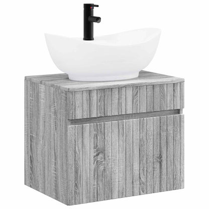 Bathroom Furniture Set Grey Sonoma Engineered Wood