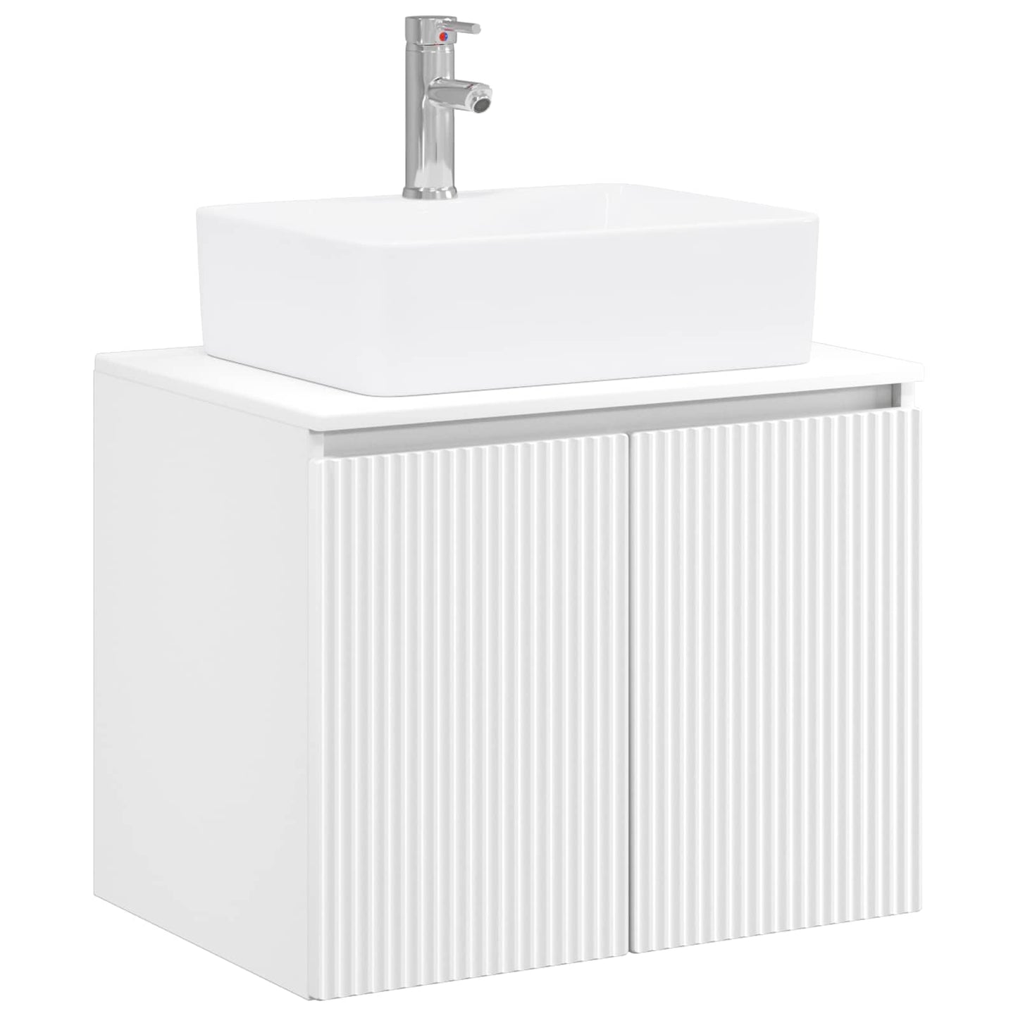 Bathroom Furniture Set White Engineered Wood