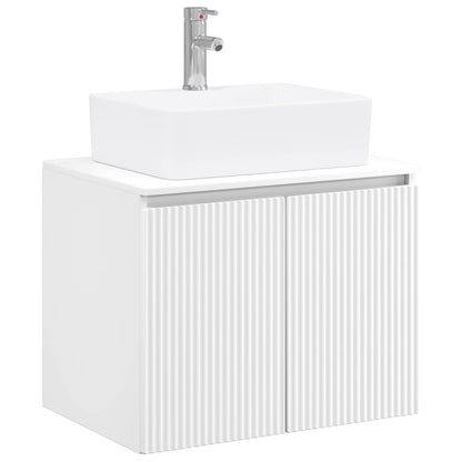 Bathroom Furniture Set White Engineered Wood