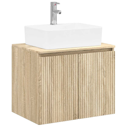 Bathroom Furniture Set Sonoma Oak Engineered Wood