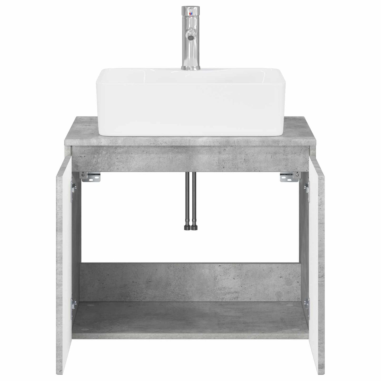 Bathroom Furniture Set Concrete Grey Engineered Wood