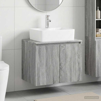Bathroom Furniture Set Grey Sonoma Engineered Wood