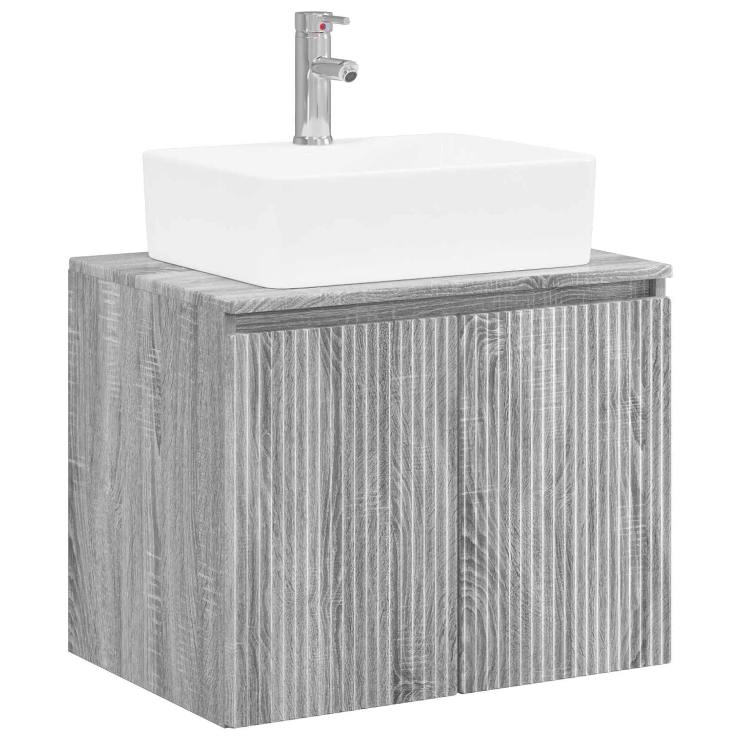 Bathroom Furniture Set Grey Sonoma Engineered Wood