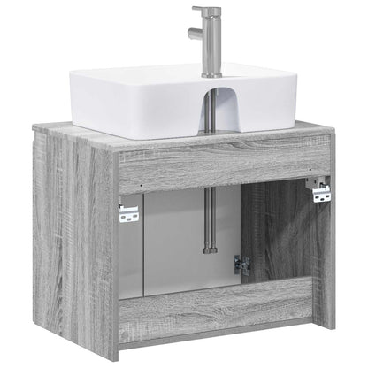 Bathroom Furniture Set Grey Sonoma Engineered Wood