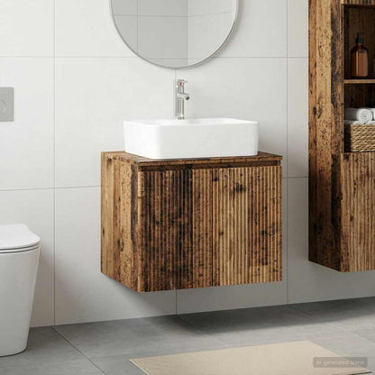 Bathroom Furniture Set Old Wood Engineered Wood