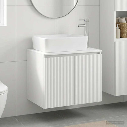 Bathroom Furniture Set White Engineered Wood