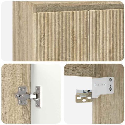 Bathroom Furniture Set Sonoma Oak Engineered Wood
