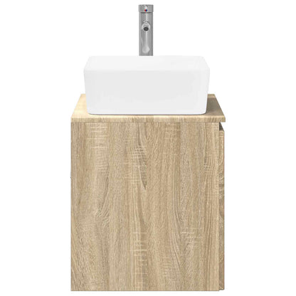 Bathroom Furniture Set Sonoma Oak Engineered Wood