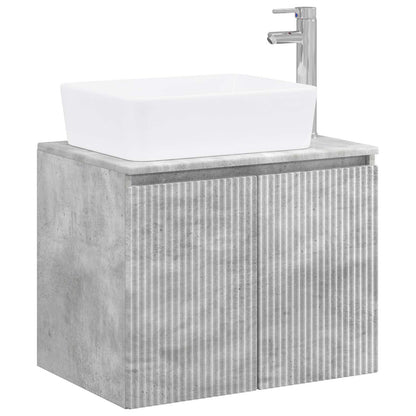 Bathroom Furniture Set Concrete Grey Engineered Wood